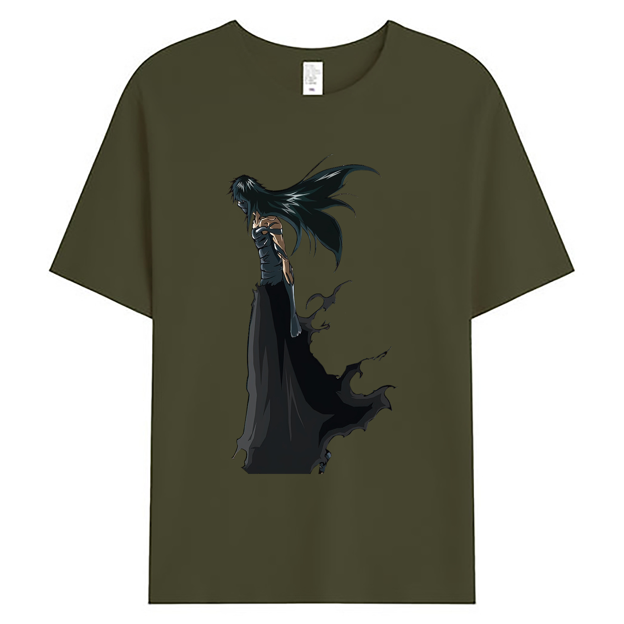 （画像用） ブリーチ 黒崎一護（くろさき いちご）BLEACH Kurosaki Ichigo 綿100％ メンズ半袖Tシャツ｜肌触りやわらか＆通気性